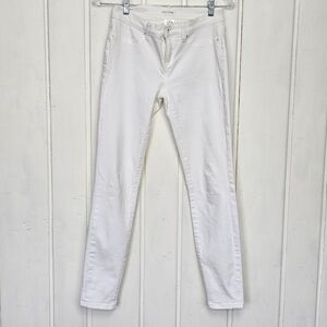 Lila Ryan Soft White Denim Skinny Slim Ankle Jeans sz 26